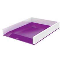 Letter Trays | Leitz WOW Letter Tray Dual Colour White/Purple 53611062