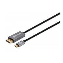 Manhattan USBC to DisplayPort 1.4 Cable, 8K@60Hz, 2m, Male to Male,