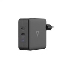 V7 ACUSBC65WGAN mobile device charger Universal Black AC Indoor