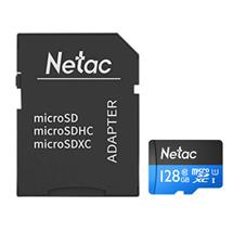 NETAC Memory Cards | Netac P500 128GB MicroSDXC Card with SD Adapter, U1 Class 10, Up to