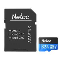 NETAC Memory Cards | Netac P500 32GB MicroSDHC Card with SD Adapter, U1 Class 10, Up to