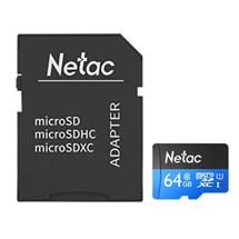NETAC Memory Cards | Netac P500 64GB MicroSDXC Card with SD Adapter, U1 Class 10, Up to