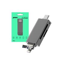 PREVO Memory Card Readers & Adapters | PREVO CR312 card reader USB Type-A/USB Type-C/Lightning Black