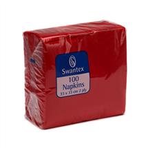 ValueX Napkins 2 Ply 330x330mm Red (Pack 100) - 502015