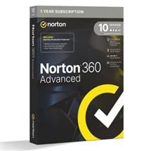 Norton 360 Advanced, Antivirus Software for 10 Devices, 1year