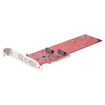 StarTech.com Other Interface/Add-On Cards | StarTech.com Dual M.2 PCIe SSD Adapter Card, PCIe x8 / x16 to Dual