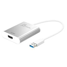 j5create JUA354 USB™ 3.0 to 4K HDM™ Display Adapter, Silver, 2.0/3.2