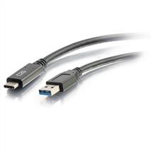 C2G 3m (10ft) USB C Cable  USB A 3.0 (3A)  M/M USB Type C Cable