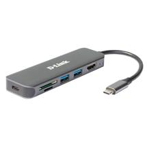 D-Link Docking Stations | D-Link 6-in-1 USB-C Hub with HDMI/Card Reader/Power Delivery DUB-2327