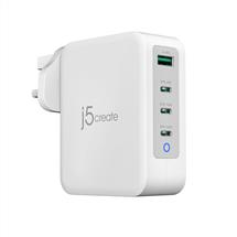 J5CREATE Mobile Device Chargers | j5create JUP43130F-FN 130W GaN USB-C® 4-Port Charger - UK