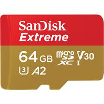 Gold, Red | SanDisk Extreme 64 GB MicroSDXC UHS-I Class 10 | Quzo UK