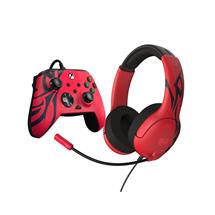 PDP 049026SRB Gaming Controller Black, Red USB Gamepad PC, Xbox One,