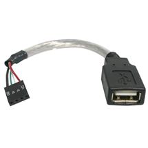 StarTech.com 6in USB 2.0 Cable  USB A Female to USB Motherboard 4 Pin