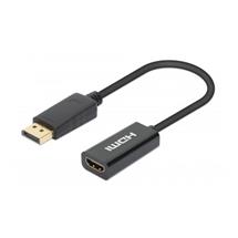 Manhattan Cable Gender Changers | Manhattan DisplayPort 1.2 to HDMI Active Adapter, 4K@60Hz, 15cm, Male