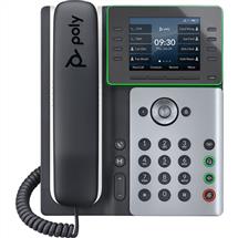 POLY EDGE E300, IP Phone, Black, Grey, Wired handset, Desk/Wall, 8