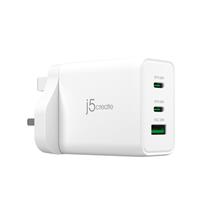 J5CREATE Mobile Device Chargers | j5create JUP3365FFN 65W GaN USBC® 3Port Charger  UK, Indoor, AC,