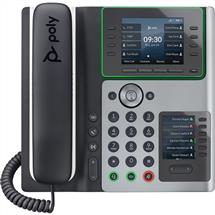 POLY EDGE E400, IP Phone, Black, Grey, Wired handset, Desk/Wall, 8