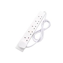 6 Gang White Power Extension 2m Cable | Quzo UK