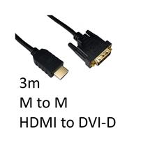 Cables Direct 3m HDMI-DVI-D Black | Quzo UK