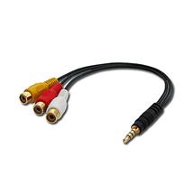 Audio Cables | Lindy AV Adapter Cable - Stereo and Composite Video