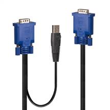 Polyvinyl chloride (PVC) | Lindy 3m Combined KVM and USB Cable | Quzo UK