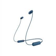 Sony Headphones - Wireless In Ear | Sony WI-C100 Headset Wireless In-ear Calls/Music Bluetooth Blue