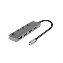 Lindy 4 Port USB 3.2 Type C Hub with On/Off Switches