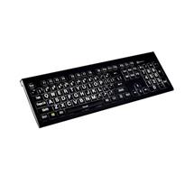 Logickeyboard | Largeprint - White on Black PC Backlit Astra Keyboard