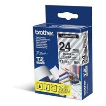 Brother Labelling Tape 24mm. Label colour: Black on transparent, Tape