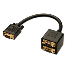 Lindy 2 Port VGA Splitter Cable. Cable length: 0.18 m, Connector 1: