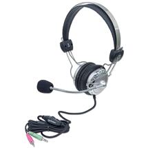 Manhattan Stereo Over-Ear Headset (3.5mm), Microphone Boom (padded), Adjustable Steel Headband, In- | Manhattan Stereo OverEar Headset (3.5mm), Microphone Boom (padded),