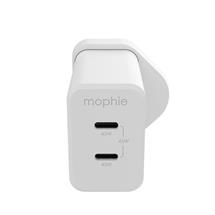 Power - Wall Plugs | mophie Accessories-Wall Adapter-USB-C-PD-DUAL-45W-GAN-White-UK(2xUSBC)