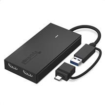 Plugable Technologies USB 3.0 & USB C to HDMI Adapter, Dual Monitors
