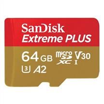 SanDisk Extreme Plus 64GB MicroSDXC U3 UHD 4K A2 V30 Memory Card with