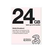 3  | Three 3G 4G &amp; 5G-Ready 24GB Prepaid Mobile Broadband Trio SIM Card