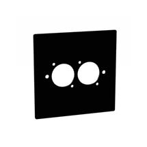 Penn Elcom  | D/Plate Single Black punched for 2 x XL | Quzo UK