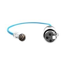 Mini XLR Male to XLR Female Audio Cable - Blue | Quzo UK