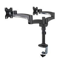 BTech Twin Flat Screen Desk Mount with Double Arms, Clamp, 9 kg, 71.1