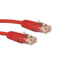 Cables Direct 10m Cat5e networking cable Red U/UTP (UTP)