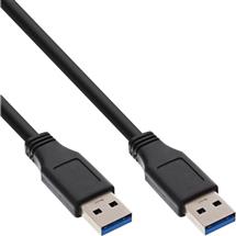 InLine USB 3.2 Gen.1 Cable Type A male / A male, black, 0.3m