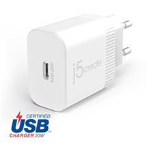 J5CREATE Mobile Device Chargers | j5create JUP1420 20W PD USB-C® Wall Charger | Quzo UK