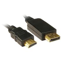 Jedel DisplayPort Male to HDMI Male Converter Cable, 1.8 Metres, Black