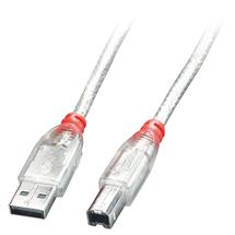 Lindy 5m USB 2.0 Cable - Type A to B, Transparent | In Stock