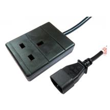 Spire IEC C14 to UK Mains Socket Power Cord, 0.5M, Black