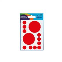 Avery 32-400 decorative sticker Paper Red 48 pc(s)