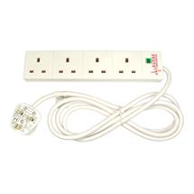 Cables Direct RB-02M04SPD surge protector White 4 AC outlet(s) 2 m