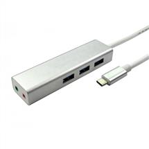 Aluminium | Cables Direct USB3C3PHUBAUD interface hub USB 3.2 Gen 1 (3.1 Gen 1)