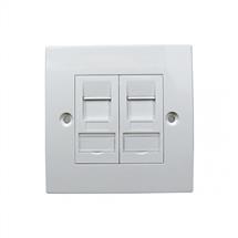 Wall Plates & Switch Covers | Cables Direct UT-899CAT6AFPL02 White | In Stock | Quzo UK