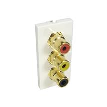 Cables Direct AV-MOD3RCA socket-outlet 3 x RCA White