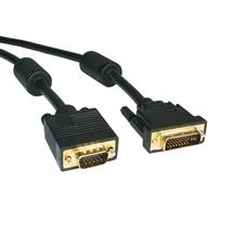 Cables Direct 5m DVI-A/SVGA DVI-I VGA (D-Sub) Black